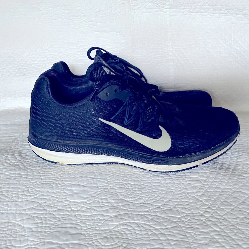Nike Mens Zoom Winflo 5 Navy Blue Running Shoes Size 11 Sneakers